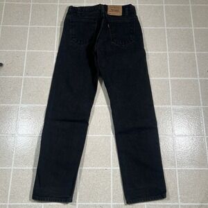Vintage Levis 505 Jeans Mens 31x31 Black Denim Regular Straight Orange Tab 90s